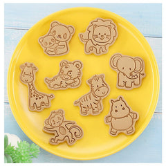 8pcs/Set Ocean Jungle Animal Cartoon Cookie Mold Cookie Cutter Baking Mold Diy Supplies Kids Gift Kitchen Baking Tool Xmas Decor