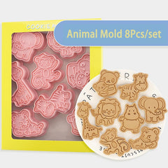 8pcs/Set Ocean Jungle Animal Cartoon Cookie Mold Cookie Cutter Baking Mold Diy Supplies Kids Gift Kitchen Baking Tool Xmas Decor