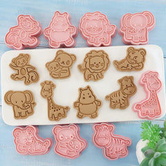 8pcs/Set Ocean Jungle Animal Cartoon Cookie Mold Cookie Cutter Baking Mold Diy Supplies Kids Gift Kitchen Baking Tool Xmas Decor