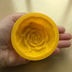 1pc Cake Tools Food Grade Silicone Fondant Cake Mold Cup Cake Moulds 3D Rose Dia 8 *3.3cm Color at Random