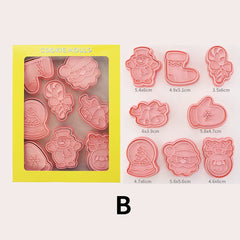 8pcs/Set Ocean Jungle Animal Cartoon Cookie Mold Cookie Cutter Baking Mold Diy Supplies Kids Gift Kitchen Baking Tool Xmas Decor