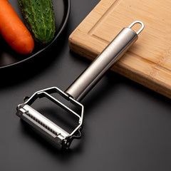 4 In 1 Vegetable Peeler Stainless Steel Melon Planer Kitchen Double-Head Peeler Household Multi-function Fruit Vegetable Peeler