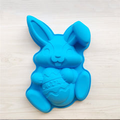 DIY Easter Bunny Egg Silicone Cake Baking Mold Cartoon Cute Bunny Cookies Chocolate Fondant Mold Easter Cake Decoraiton Moulds