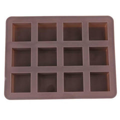 12 Gird Silicone Mold Chocolate Mold Fondant Patisserie Cookie Candy Bar Mould Mousse Cake Decoration Baking Kitchen Accessories