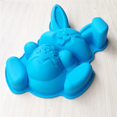 DIY Easter Bunny Egg Silicone Cake Baking Mold Cartoon Cute Bunny Cookies Chocolate Fondant Mold Easter Cake Decoraiton Moulds