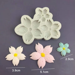 3 With Sakura Flower Shape Silicone Mold Sun Flower Fondant Chocolate Birthday Cake Decoration Baking Home Mold